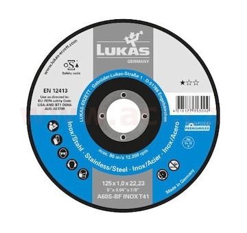 Řezný kotouč 125x1,6 mm (pro ocel), LUKAS (Německo)