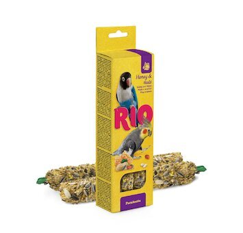 RIO tyčinky pro střední papoušky s medem a oříšky 2x75g
