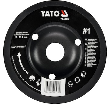 Rotační rašple úhlová hrubá 125 mm typ 1