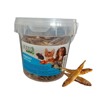 Rybičky sušené (3 - 7 cm) JUKO, dóza 500 ml  ( 80g )