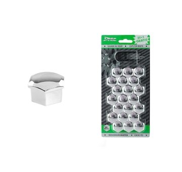 Sada krytek pro šrouby kol 21 mm - chromové