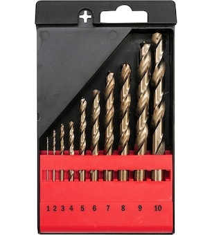 Sada vrtáků na kov 10ks HSS-COBALT 1-10mm