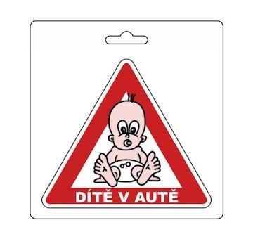 Samolepka DÍTĚ V AUTĚ (105 x 120 mm)