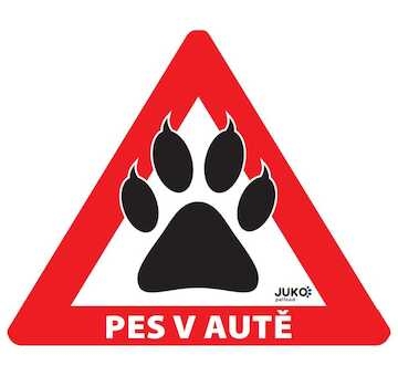 Samolepka pes v autě venkovní TLAPKA