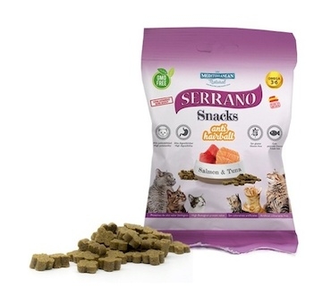 Serrano Snack Cat AntiHairball Salmon & Tuna 50 g