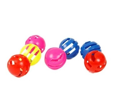 Set balónků pro kočky s rolničkou 3 cm (7 ks)