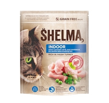 SHELMA Cat Indoor Freshmeat Turkey GF 750 g