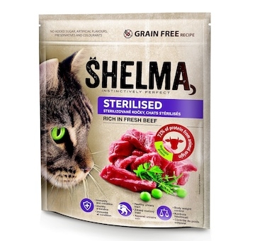 SHELMA Cat Sterilised Beef GF 750 g