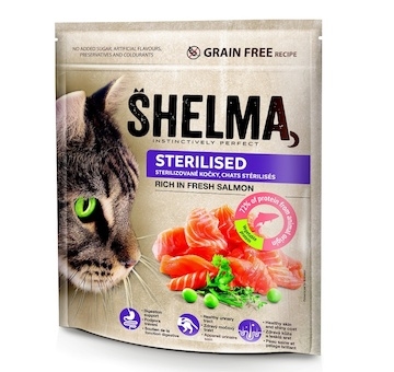 SHELMA Cat Sterilised Salmon GF 750 g