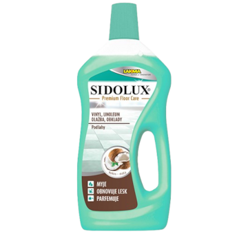 SIDOLUX PREMIUM FLOOR CARE VINYL, LINOLEUM, DLAŽBA, OBKLADY - KOKOS+MÁTA 0,75L