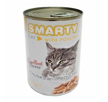 SMARTY Cat Drůbeží chunks, konzerva 410 g