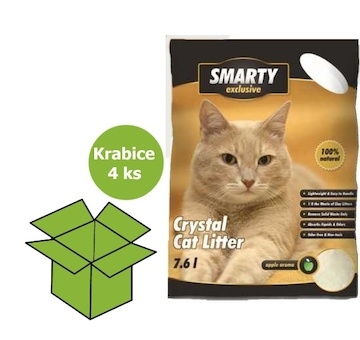 SMARTY exclusive silikátové stelivo jablko 7,6 l (4 ks) SLEVA 15 %