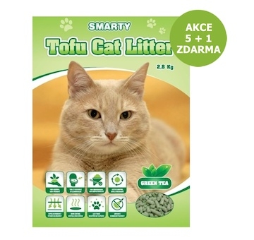 Smarty Tofu Cat Litter Green Tea podestýlka 6 l AKCE 5 + 1 ZDARMA