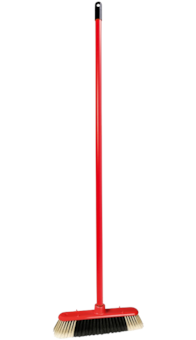 Smeták 5120 červený - černé vlákno neštěp. s holí 120cm (UH, závit, 28x5cm)