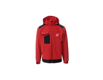 softshell bunda s kapucí červená (vel. M)