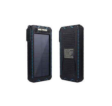 Solární powerbanka 10000mAh se zapalovačem a svítilnou BASS