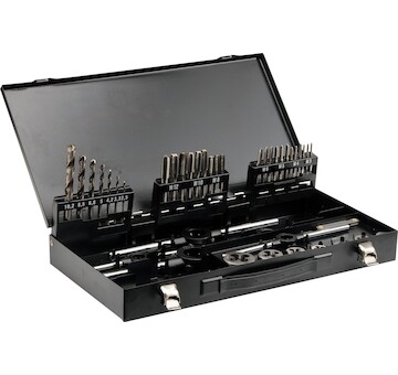 Souprava závitníků 44ks, M3, M4, M5, M6, M8, M10, M12