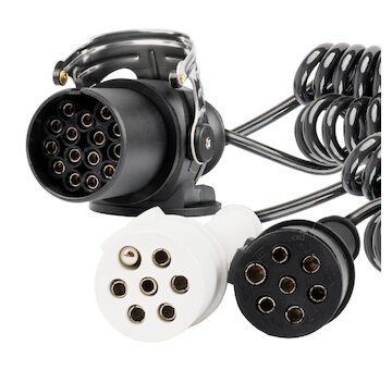 Spirálový kabel TIR 2x 7 PIN 15 PIN typ N/S 5m 24V AMIO-04381