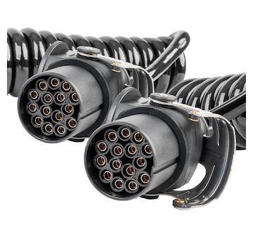 Spirálový kabel TIR 2x 7 PIN 15 PIN typ N/S 5m 24V AMIO-04381