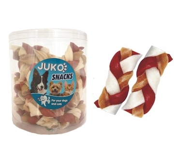 Splétaný copánek Hovězí JUKO Snacks (40 ks)