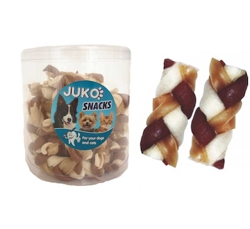 Splétaný copánek Kuřecí JUKO Snacks (40 ks)