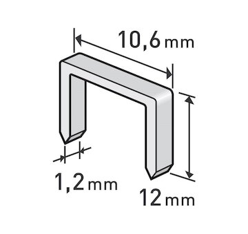Spony, balení 1000ks, 12mm, 10,6x0,52x1,2mm EXTOL PREMIUM