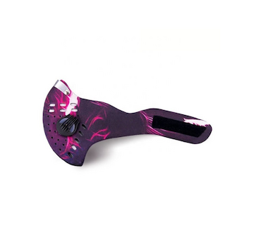 Sportovní, antismogová maska s aktivním uhlíkovým filtrem N99, fialová BASS