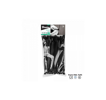 Stahovací pásky na vodiče 8.8x400mm 100 ks UV BLACK