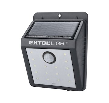 Světlo nástěnné s pohybovým čidlem, 120lm, solární nabíjení EXTOL LIGHT
