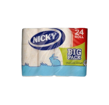 Toaletní papír 3-vrstvý Nicky Big Pack heřmánek, s ražbou