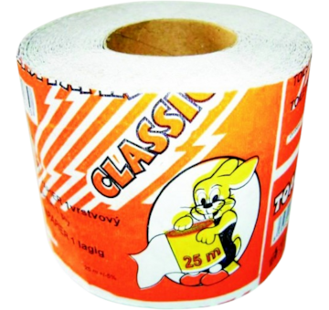 Toaletní papír Zajíc 400 Classic, 1vr, 400 útr., délka 25m, 100% recykl (1ks)