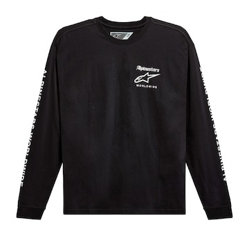 triko AUTHENTICATED TEE, ALPINESTARS (černá/bílá, vel. XL)