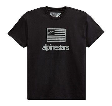 triko FLAG TEE, ALPINESTARS (černá/bílá, vel. S)