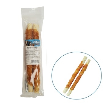 Tyč buvolí obalená kuřecím masem JUKO Snacks 25,5 cm (2 ks)