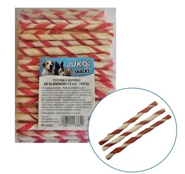 Tyčinka buvolí se slaninou JUKO Snacks 13 cm (100 ks)