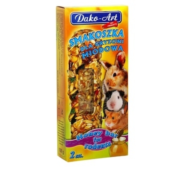 Tyčinka hlodavec s medem Dako (2 ks)