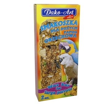 Tyčinka velký papoušek s ořechem Dako (2 ks)