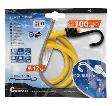 Upínač pružný DOUBLE HOOK 10mm/100cm TÜV/GS