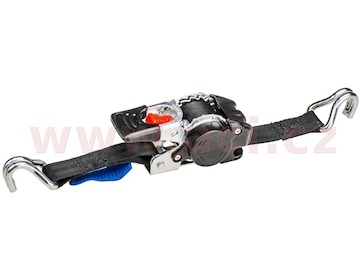 upínací popruh samonavíjecí, 50 mm, 750 kg, dvojité háky, 3 m