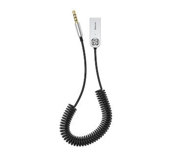 USB, AUX audio adaptér Bluetooth 5.0 BASEUS černý
