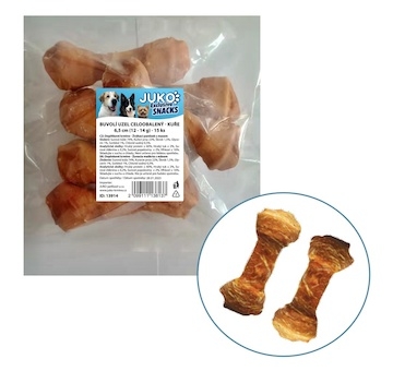Uzel buvolí obalený kuřecím masem JUKO Snacks 6,5 cm (15 ks)
