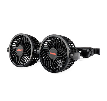 Ventilátor do auta pro opěrku hlavy s USB nabíječkou 2x4