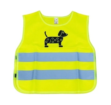 Výstražná vesta dětská žlutá s certifikátem DOG AMIO-03937