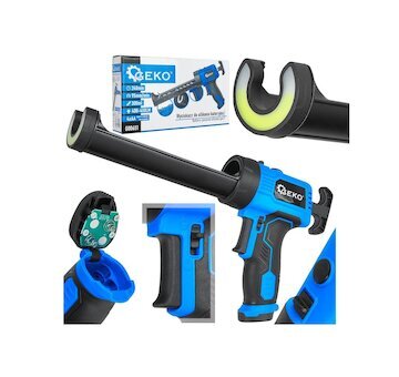 Vytlačovací pistole na baterie s LED osvětlením, 4×AA - GEKO