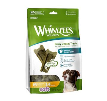 WHIMZEES Soft dentální pamlsek pro psy M (12-18kg) 14ks
