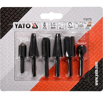 Yato Frézy na kov sada 3 ks, na dřevo 3 ks YT-61712