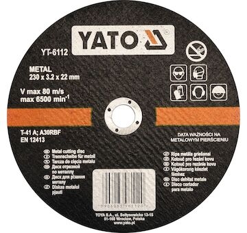 Yato Kotouč na kov 230 x 22 x 3,2 mm YT-6112