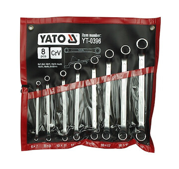 Yato Sada klíčů očkových 8ks 6-22 mm ohnuté YT-0396