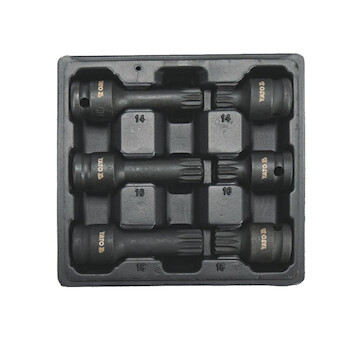 Yato Sada nástrčných rázových hlavic, tisícihran 6ks YT-10652