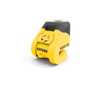 zámek kotoučové brzdy Scoot XD5, OXFORD (žlutý/černý, průměr čepu 6 mm)